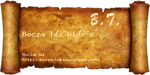 Becza Tóbiás névjegykártya